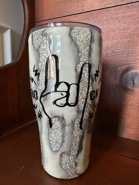 30 ounce epoxy "Rock and Roll" tumbler