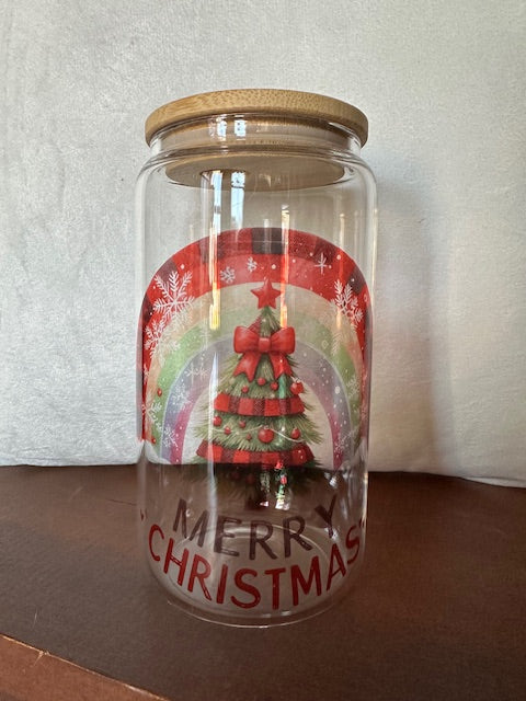 15 Ounce sublimated single wall glass tumbler