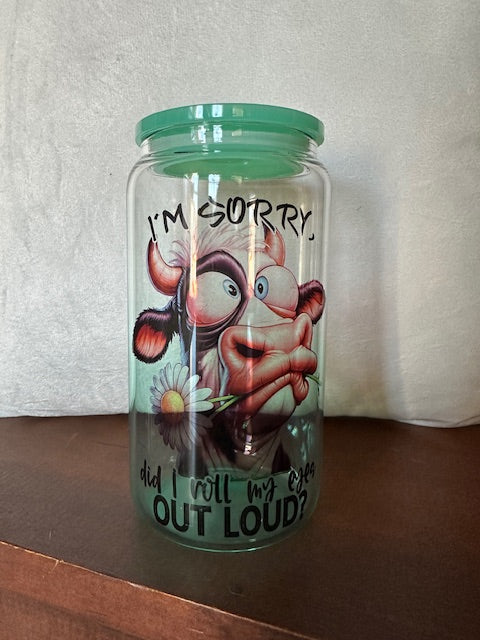 15 ounce single wall sublimation glass tumbler