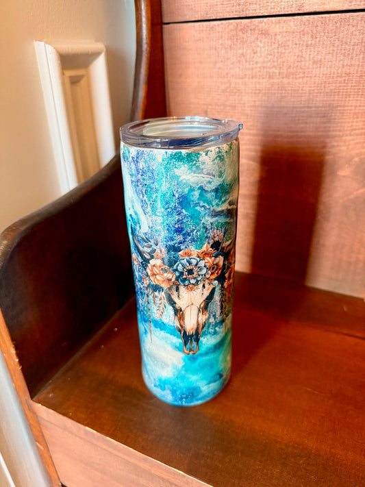 20 Ounce Epoxy Tumbler "Frozen Swirl"