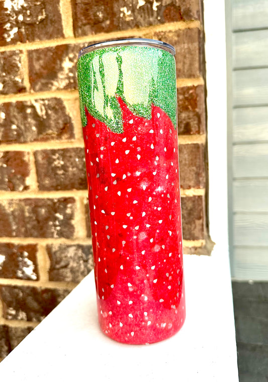 30 Ounce Epoxy Tumbler "Strawberry"