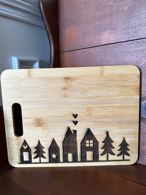 Cute Houses Cutting Board